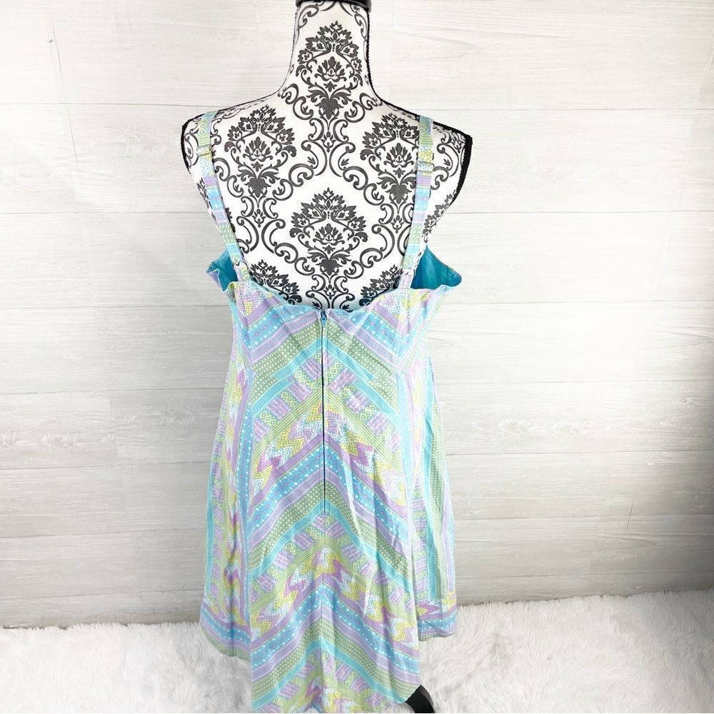 ModCloth Yours To Adore Geometric Pastel Fit And Flare Dress - Picture 6 of 11